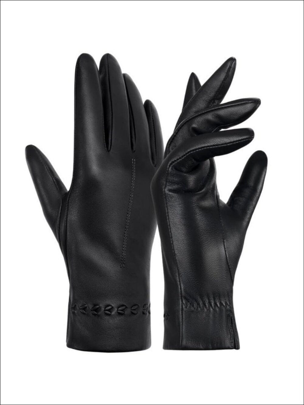 Sheepskin Leather Gloves Cashmere Lined Touchscreen Winter
